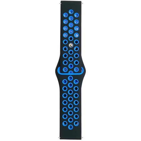 Ремешок силиконовый Nike Sport 22mm Черный/Синий - GOODMi