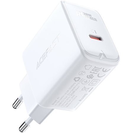 Сетевой адаптер ACEFAST A1 PD 20W USB-C White, Цвет: Белый, изображение 2 - GOODMi