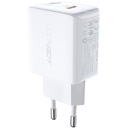 Сетевой адаптер ACEFAST A1 PD 20W USB-C White, Цвет: Белый - GOODMi