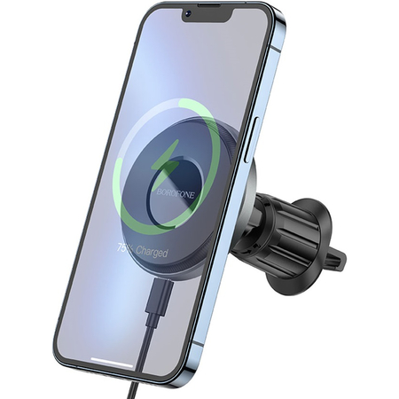 Автодержатель с БЗУ Borofone BH202 15W (Черный), изображение 5 - GOODMi