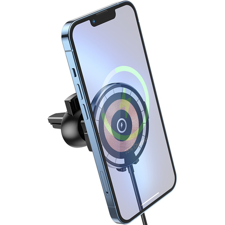 Автодержатель с БЗУ Hoco CW42 15W (Черный), изображение 6 - GOODMi