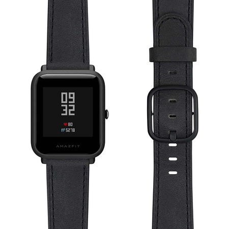 Ремешок кожаный 20mm Lyambda MINKAR Black (DSP0320), изображение 2 - GOODMi