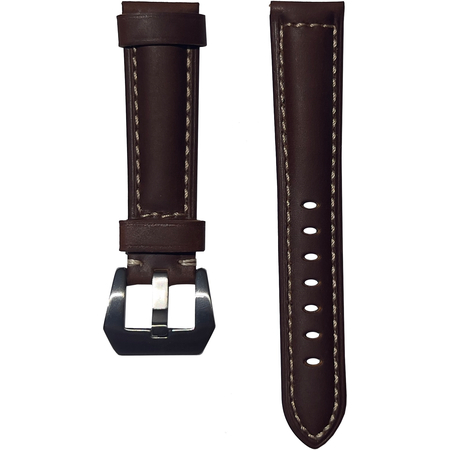 Ремешок кожаный Genuine Leather 20mm Коричневый - GOODMi