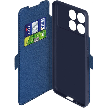 Чехол-книжка для POCO X6 Pro 5G синий, Основной цвет: Синий, изображение 4 - GOODMi