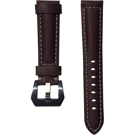 Ремешок кожаный Genuine Leather 22mm Коричневый - GOODMi