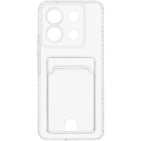 Чехол-накладка силиконовая с отделением для карты Poco X6 Pro (5G) Прозрачный - GOODMi