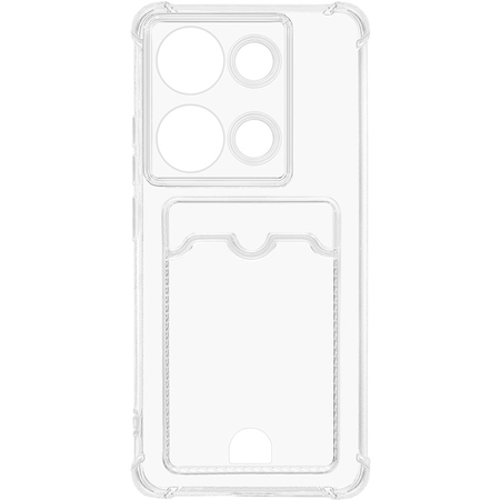 Чехол-накладка силиконовая с отделением для карты Poco M6 Pro (4G)/Redmi Note 13 Pro (4G) Прозрачный - GOODMi