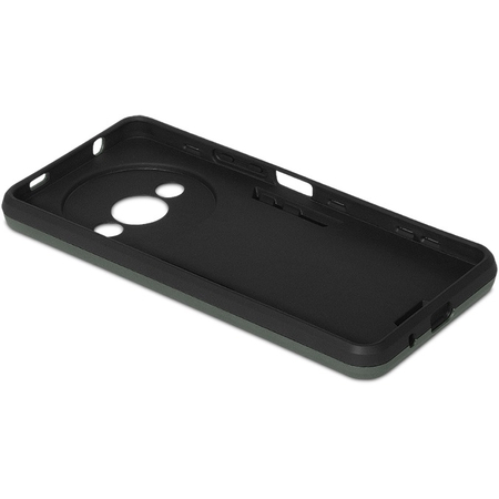 Противоударный чехол с металлической пластиной для магнитного держателя и кольцом для Redmi A3/Poco C61 Dark Green, Основной цвет: Зеленый, изображение 3 - GOODMi