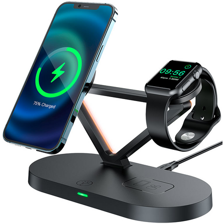 Беспроводное зарядное устройство Acefast E9 45W 3-в-1 Black, изображение 2 - GOODMi