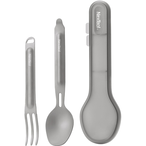 Набор титановых приборов Nextool Titanium Tableware Set NE0124 (вилка + ложка) - GOODMi