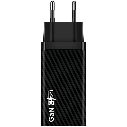 Зарядное устройство GaN 65W USB + Type-C EU Black, Цвет: Черный - GOODMi