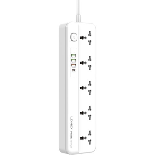 Сетевой фильтр LDNIO SC5415, 2 метра, 5 розеток 2500W/ 3 USB + Type-C - GOODMi