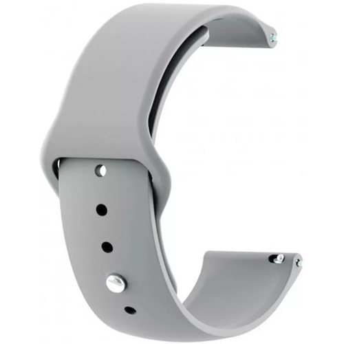 Ремешок силиконовый с кнопкой 22mm серый - GOODMi