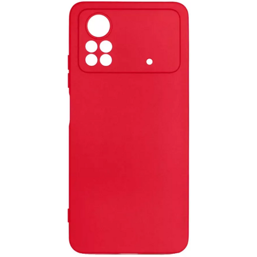 Чехол-накладка силиконовая для POCO X4 Pro красный, Основной цвет: Красный - GOODMi
