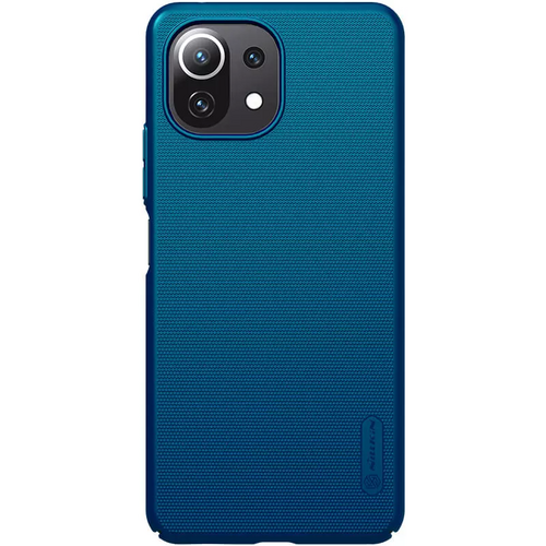 Чехол-накладка Nillkin силиконовая Frosted Shield для Xiaomi 11 Lite синий, Основной цвет: Синий - GOODMi