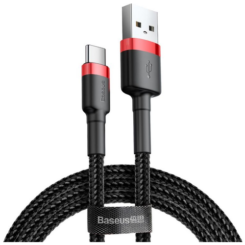 Кабель Baseus cafule Cable USB-A/Type-C 3A 1m red-black (CATKLF-B91) - GOODMi