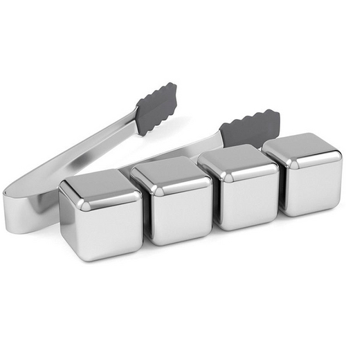 Охлаждающие камни для напитков Circle Joy Stainless Steel Ice Cubes (CJ-BK03) 4 шт - GOODMi