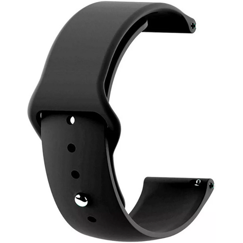 Ремешок силиконовый с кнопкой 22mm черный - GOODMi