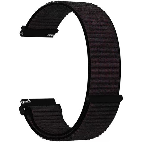 Ремешок нейлоновый 22mm Lyambda Vega Black (DS-GN-03-22-BK), Основной цвет: Черный - GOODMi