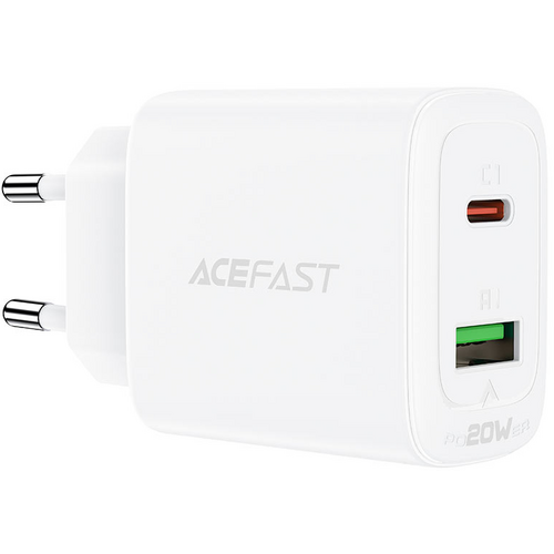 Сетевой адаптер Acefast A25 PD 20W USB-C+USB-A White - GOODMi