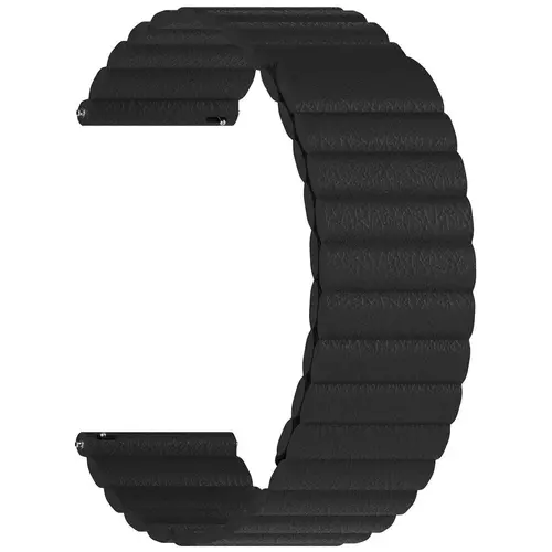 Ремешок кожаный 22mm Lyambda Pollux Black (DSP-15-22-BK), Основной цвет: Черный - GOODMi