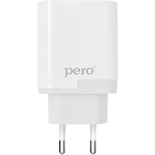 Сетевое зарядное устройство PERO TC05 18W + USB-A Fast Charge White - GOODMi