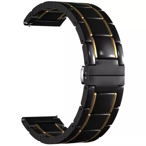 Ремешок керамическй 22mm Lyambda Libertas Black/Gold (DSG-09-22-BG) - GOODMi