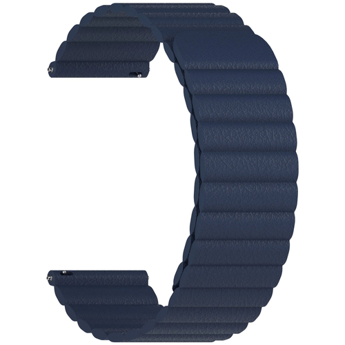 Ремешок кожаный 22mm Lyambda Pollux Dark Blue (DSP-15-22-DB), Основной цвет: Синий - GOODMi