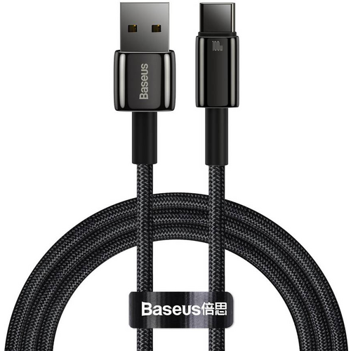 Кабель Baseus Tungsten Gold USB-A/Type-C 100W 2m black - GOODMi