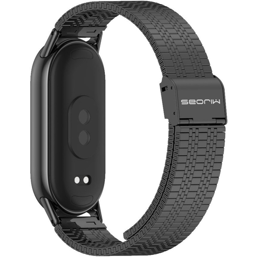 Ремешок стальной Asenu Mijobs для Xiaomi Band 8 Черный - GOODMi