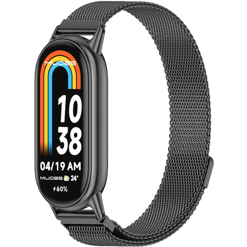 Миланский сетчатый браслет Mijobs для Xiaomi Band 8 Черный, Основной цвет: Черный - GOODMi