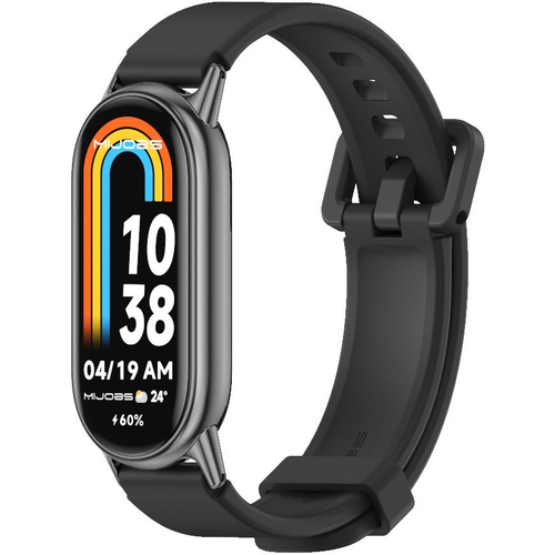 Ремешок силиконовый Mijobs для Xiaomi Band 8 Черный, Основной цвет: Черный - GOODMi