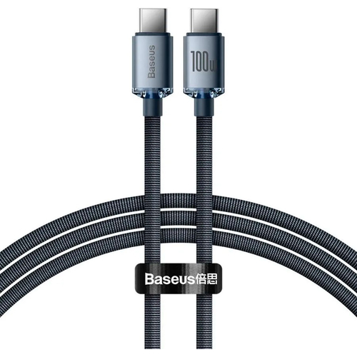 Кабель Baseus Crystal Shine Series Type-C/Type-C 100W 2m black - GOODMi