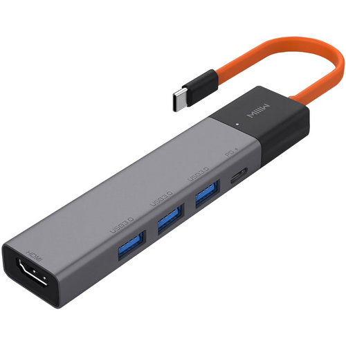 USB-хаб MIIIW ART (MWCMA05) 5in1 100W PD (3xUSB 3.0/HDMI/Type-C) - GOODMi