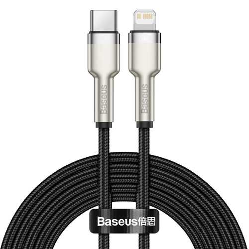 Кабель Baseus Cafule Series Type-C/Lightning PD20W 2m Metal black - GOODMi