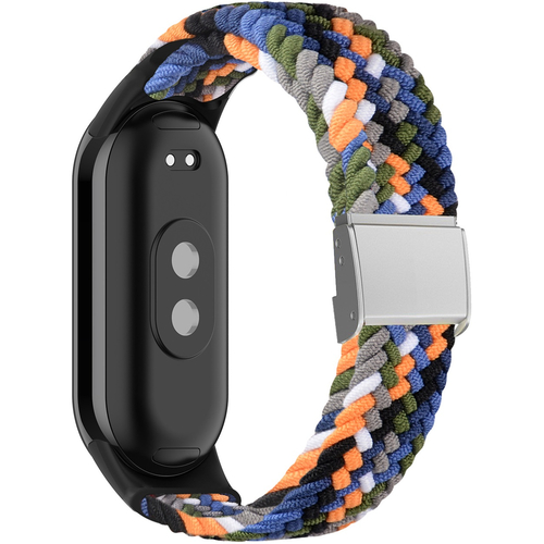 Текстильный ремешок для Xiaomi Mi Band 8 Черный с магнитной застежкой, Основной цвет: Черный - GOODMi