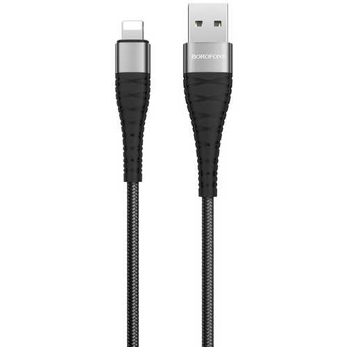 Кабель Borofone BX32 Nylon USB A/Lightning (1м/2.4A) черный - GOODMi