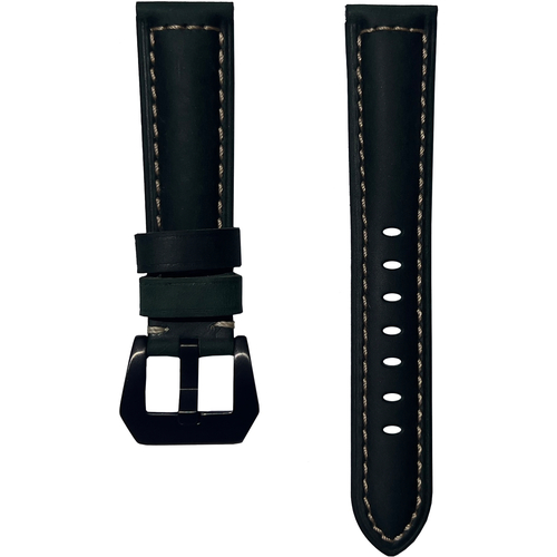 Ремешок кожаный Genuine Leather 22mm Зеленый - GOODMi
