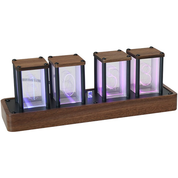Ламповые часы Qite Marvel 4 Tubes (деревянный корпус из ореха) - GOODMi