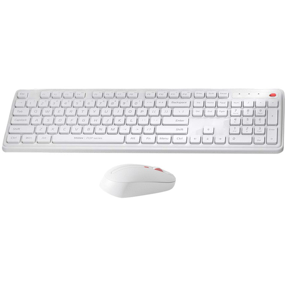 Клавиатура и мышка беспроводная MIIIW Wireless Keyboard and Mouse Combo Gen 3 MW24PB03 White, Цвет: Белый - GOODMi