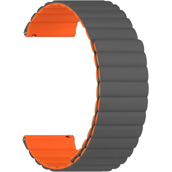 Ремешок силиконовый 22mm Lyambda Acrux Grey/Orange (DSJ-32-22-GO) - GOODMi