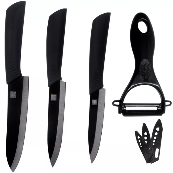 Набор ножей Huo Hou Nano Ceramic Knife 4 шт. (HU0010) Black - GOODMi