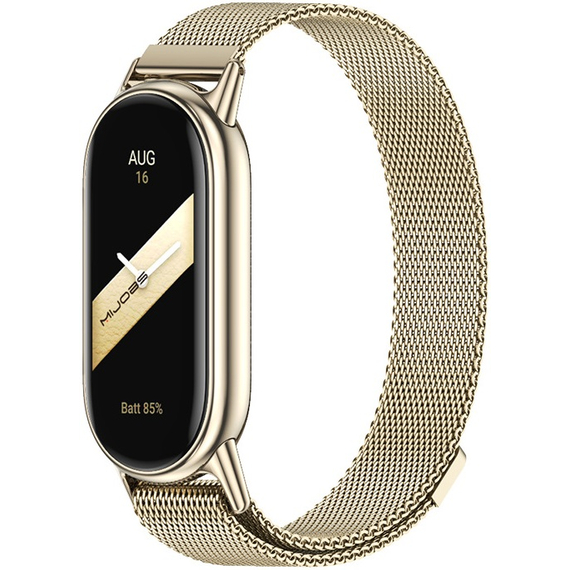 Миланский сетчатый браслет Mijobs для Xiaomi Band 8 Золотой, Основной цвет: Золотистый - GOODMi