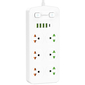 Сетевой фильтр Earldom SC09 (6 розеток, 4 USB-A, 1 Type-C) - GOODMi