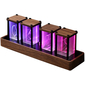 Ламповые часы Qite Marvel 4 Tubes (деревянный корпус из ореха), изображение 2 - GOODMi