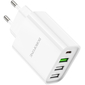 Сетевое зарядное устройство Borofone BA79A (PD20W+3USB 3.0A/QC3.0/18W) White, изображение 2 - GOODMi