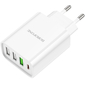 Сетевое зарядное устройство Borofone BA79A (PD20W+3USB 3.0A/QC3.0/18W) White, изображение 4 - GOODMi