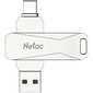 USB флешка Netac U782C 128Gb Серебристая, Объем: 128 ГБ - GOODMi