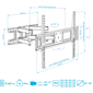 Кронштейн для телевизора наклонно-поворотный Arm Media LCD-418 32-65", изображение 6 - GOODMi