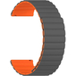 Ремешок силиконовый 20mm Lyambda Acrux Grey/Orange (DSJ-32-20-GO), Основной цвет: Оранжевый - GOODMi